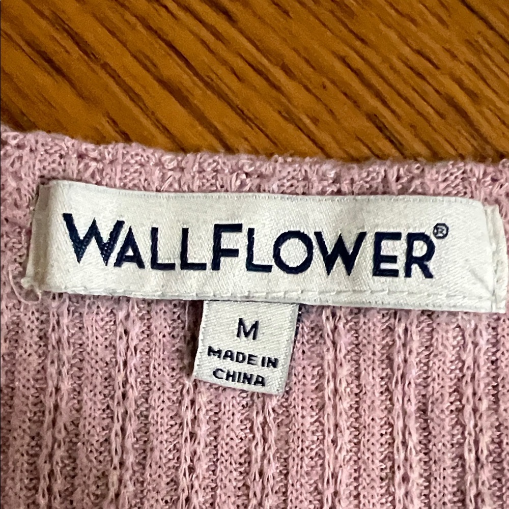 Wallflower Pink Tie-Front Cropped Cardigan - Picture 4 of 8